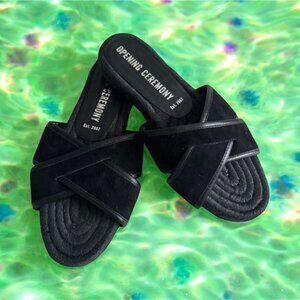 OPENING CEREMONY Black Double Strap Sandals Size 38 / US 8